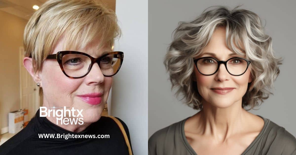 Two women with glasses, one sporting gray hair, exemplifying styles from "20 Medium Short Hairstyles for Fine Hair Over 60 With Glasses."