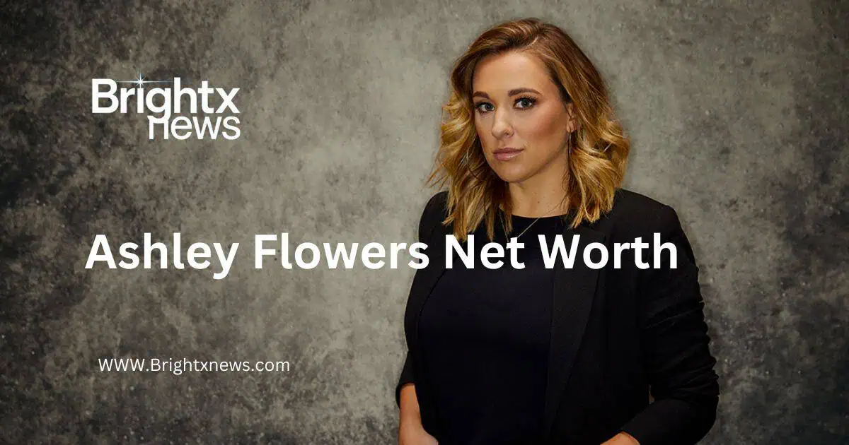 Image depicting Ashley Flowers with a caption highlighting her net worth, titled "Ashley Flowers Net Worth."